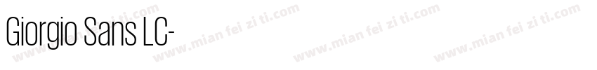 Giorgio Sans LC字体转换